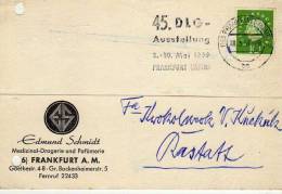 Tarjeta Privada Frankfurt 1959 , Medizinal -Drogerie  Alemania - Covers & Documents