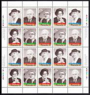 Canada MNH Scott #1664a Sheet Of 20 45c Judy LaMarsh, Martha Black, Real Caouette, Lionel Chevrier - Prominent Canadians - Ganze Bögen