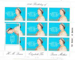 Tristan Da Cunha 1980 QE 80th Birthday 10 Sets MNH - Tristan Da Cunha