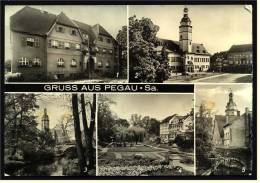 Gruß Aus Pegau  -  Mehrbild Ansichtskarte Ca.1986 - Markkleeberg