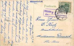 CACHET CENSURE MILITAIRE P.K. MULHAUSEN ELSASS GUERRE KRIEG SIEGEL - Cartas & Documentos