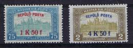 Hungary / Ungarn: 1918, Mi 210/211, MH/* - Unused Stamps