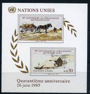 S	Nations Unies - Geneve - ** Bloc N° 3 - 40e Ann. De L´O.N.U. - Autres & Non Classés