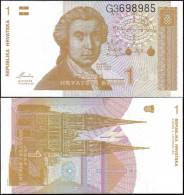 Croatia 1991 1 Dinar Tower Banknotes Uncirculated UNC - Andere & Zonder Classificatie