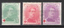 Belgie OCB 129 / 131 (*) - 1914-1915 Rotes Kreuz