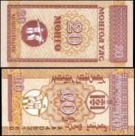 Mongolia 20 Mongo Banknotes Uncirculated UNC - Sonstige & Ohne Zuordnung