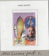 Guinée 1998 Y&T 1497. John Glenn. Bloc Spécial Dentelé Perforé "annulé" Collé Sur Carton Par L´imprimeur - Africa