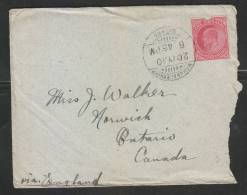 India  1910  KE  1A  Cover  Mahabaleshwar To Canada # 39876 Indien Inde - 1902-11 King Edward VII