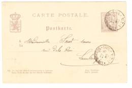 LUXEMBOURG POSTCARD ENTIER Du 27 8 1883 - 1882 Allegorie