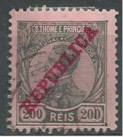 S. TOMÉ E PRÍNCIPE - 1912  D. Manuel II,  C/ Sobrecarga «REPÚBLICA»  200 R.   (o)  MUNDIFIL Nº 119 - St. Thomas & Prince