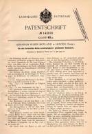 Original Patentschrift - A. Hovland In Horten , Norwegen , 1902 , Bootsdavit , Boot , Hafen , Werft , Schiff !!! - Other & Unclassified