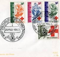 Congo-First Day Cover FDC- "International Red Cross Centenary" Elisabethville [25.5.1963] - Sonstige & Ohne Zuordnung