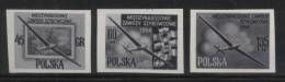 POLAND 1954 GLIDING CHAMPIONSHIPS 3 BLACK PRINTS NHM Planes Gliders Flight Flying Sports Clouds - Prove & Ristampe