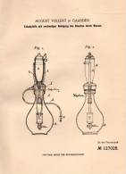 Original Patentschrift - A. Vollert In Gaarden B. Kiel , 1901 , Tabakpfeife , Wasserpfeife , Pfeife !!! - Water Pipes