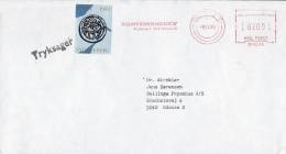 ## Denmark PROVINSBANKEN Meter Stamp 1983 Cover Brief To ODENSE Christmas Seal SYDSLESVIG (2 Scans) - Cartas & Documentos