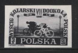 POLAND 1948 POLISH CYCLE RACE 3zl BLACK PRINT NHM Sport Tour De Pologne Round Poland Race Bikes Cycling - Proofs & Reprints