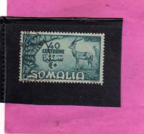 SOMALIA AFIS 1950 AFRICAN SUBJECTS SOGGETTI AFRICANI ESPRESSO SPECIAL DELIVERY CENT. 40c USATO USED OBLITERE' - Somalia (AFIS)