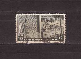 ITALIAN COLONIES 1934 World Cup Sassone Cat N° 46 Used - 1934 – Italie