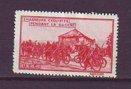 FRANCE. TIMBRE. VIGNETTE. UCC. CHASSEURS. GUERRE. STRASBOURG. KLEBER.CYCLISTES. ARC TRIOMPHE.  MILITAIRE. - Militärmarken