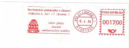 A2 Czech Republic 2004. Machine Stamp Cut Fragment TECHNICAL UNIVERSITY OF LIBEREC - Briefe U. Dokumente