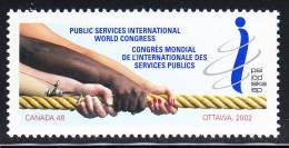 Canada MNH Scott #1958 48c Four Arms Pulling Rope - Public Services International Congress - Neufs