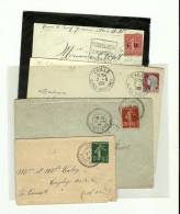 ALPES MMES  LOT DE SIX LETTRES FACTEUR  B   Obl.1914 -1925-1913 -1933 -1961   CAILLE - Cartas & Documentos