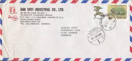 Taiwan Airmail DAR CHYI INDUSTRIAL Co. Ltd. Deluxe TAICHUNG 1988 Cover Brief ODENSE 1. (Arrival Cds.) Denmark Frog - Briefe U. Dokumente