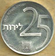 ISRAEL 25 LIROTS INSCRIPTIONS FRONT 27TH ANN OF INDEPENDENCE BACK 1975 AG SILVER UNC KM READ DESCRIPTION CAREFULLY !!! - Israel