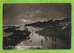 TORRE DEL GRECO SPIAGGIA DELLA SCALA CARTOLINA FORMATO GRANDE VIAGGIATA NEL 1955 - Torre Del Greco