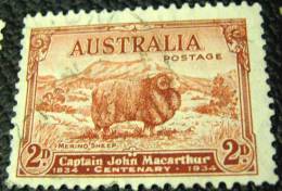 Australia 1934 Captain John Macarthur Centenary Merino Sheep 2d - Used - Usados