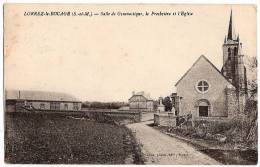 CPA  Lorrez Le Bocage Salle De Gymnastique Le Presbytère Et L´ Eglise 77 Seine Et Marne - Lorrez Le Bocage Preaux