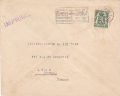 Belgique, Lettre 1937, Imprimé, Donnez L'Exemple Répondez Par Un Timbre Antituberculeux, Bruxelles 1-Lyon/1478, - Covers & Documents