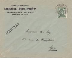 Belgique, Lettre 1936, Imprimés, Delmol-Delprée Herboristerie En Gros Lessines, Lessines-Lyon/1477 - Covers & Documents