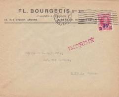 Belgique, Lettre 1929, FL. Bourgeois Anvers, Antwerten-Lyon/1475 - Covers & Documents