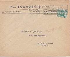 Belgique, Lettre 1929, Imprimé,  Soutenez Le Fond National De La Recherche, Antwerpen-Lyon/1387 - Covers & Documents