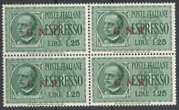 1943-44 RSI ESPRESSO BRESCIA 1,25 LIRE II TIPO VARIETà LEGGI MNH ** - RSI015-2 - Eilsendung (Eilpost)