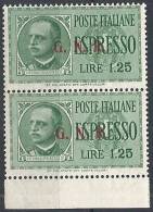 1943-44 RSI ESPRESSO BRESCIA 1,25 LIRE III TIPO VARIETà LEGGI MNH ** - RSI022-3 - Eilsendung (Eilpost)