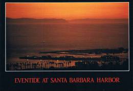 EVENTIDE AT SANTA BARBARA - Harbor Lights Flicker From The Shops And Restaurants On Stearns Wharf - TBE 2 Scans - Santa Barbara