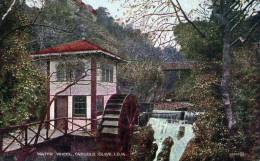 Beatiful  Old Post Card    "  WATER WHEEL , GROUDLE GLEN , I.O.M.  " - Isla De Man