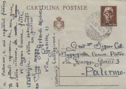 W15- Intero Postale Luogotenenza Agrigento/Palermo 19/12/1945 - Andere & Zonder Classificatie