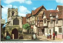 UK, West Gate And Lord Leycester's Hospital, Warwick, 1960s Unused Postcard [12135] - Warwick