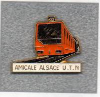 Pin´s  S N C F, Amicale  Alsace  U.T.N - TGV