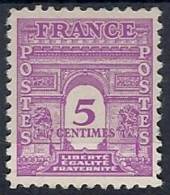 1944 FRANCIA ARCO DI TRIONFO 5 CENT MH * - FR562 - 1944-45 Arc De Triomphe