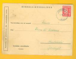 Finland: Lot #10  Old Cover 1951 - Fine - Brieven En Documenten