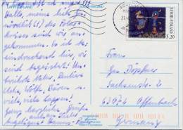 Finland 1997 Picture Postcard From Rovaniemi To Germany With 3,20 M. Europe CEPT Saami Folktale - 1987