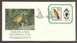 South Africa Foundation FDC 5 - 1990 - Birds Miniature Sheet - Briefe U. Dokumente