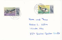 Germany Berlin Cover Sent To Baden - Baden 19-9-1977 With FISH On The Stamps (the Cover Is Light Bended) - Briefe U. Dokumente