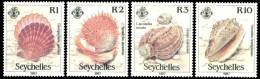 (026) Seychelles  Marine Life / Vie / Meeresleben / Shells / Coquilages / Muscheln 1987  ** / Mnh  Michel 633-36 - Seychellen (1976-...)