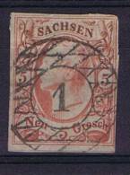 Deutschland: Sachsen Mi  12, Used/cancelled - Saxe