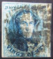 BELGIQUE               N°  4                OBLITERE - 1849-1850 Medallones (3/5)